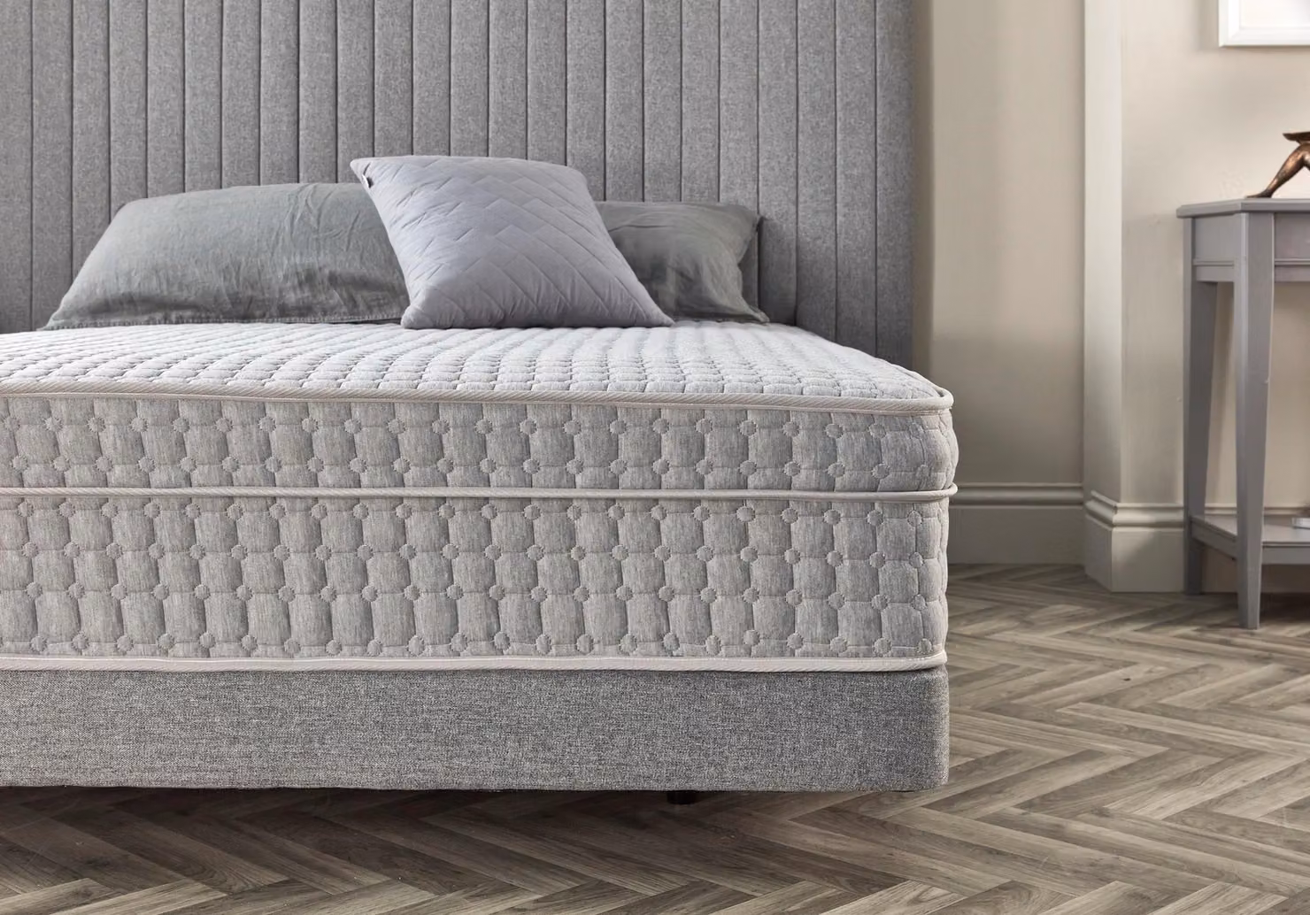 Somnior Small Double Pocket Spring Mattress with High Density Modified Polyether Memory Foam Topper in White – 2