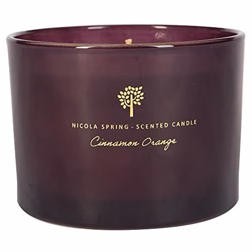 Nicola Spring Cinnamon and Orange Scented Soy Wax Candle, 350g