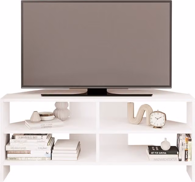Bimossa Roy Corner TV Stand in White