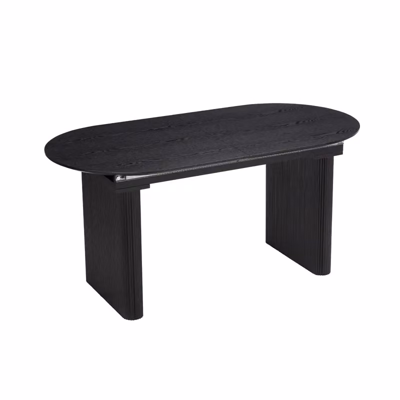 Home Detail Talia Black Oval Extending Japandi Dining Table – 2