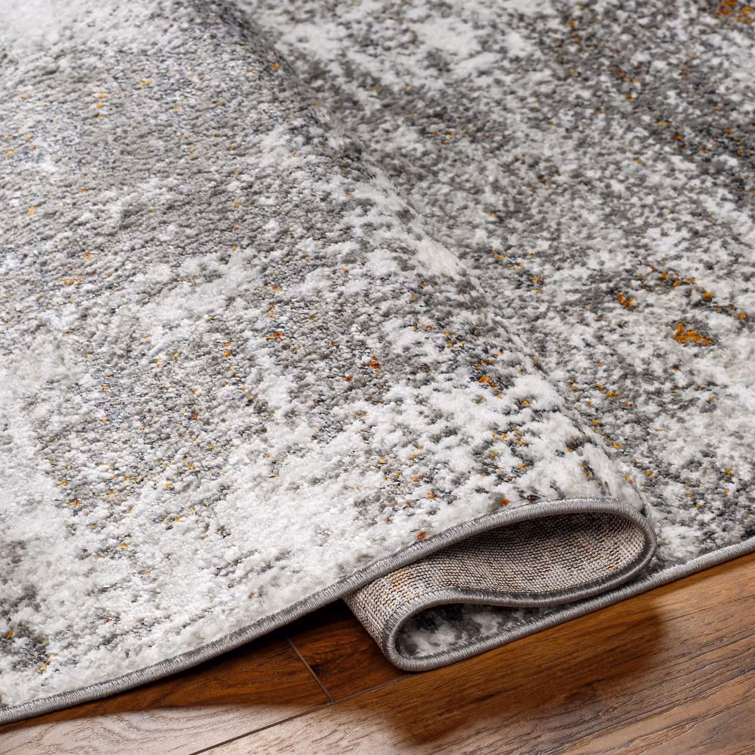 Livabliss San Francisco Modern Abstract Marble Living Rug in Blue, Grey, Yellow and Brown, W: 120 cm, L: 170 cm – 3