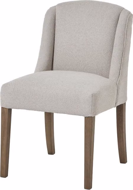 KDMK Compton Twill Dining Chair in Grey Fabric and Wood