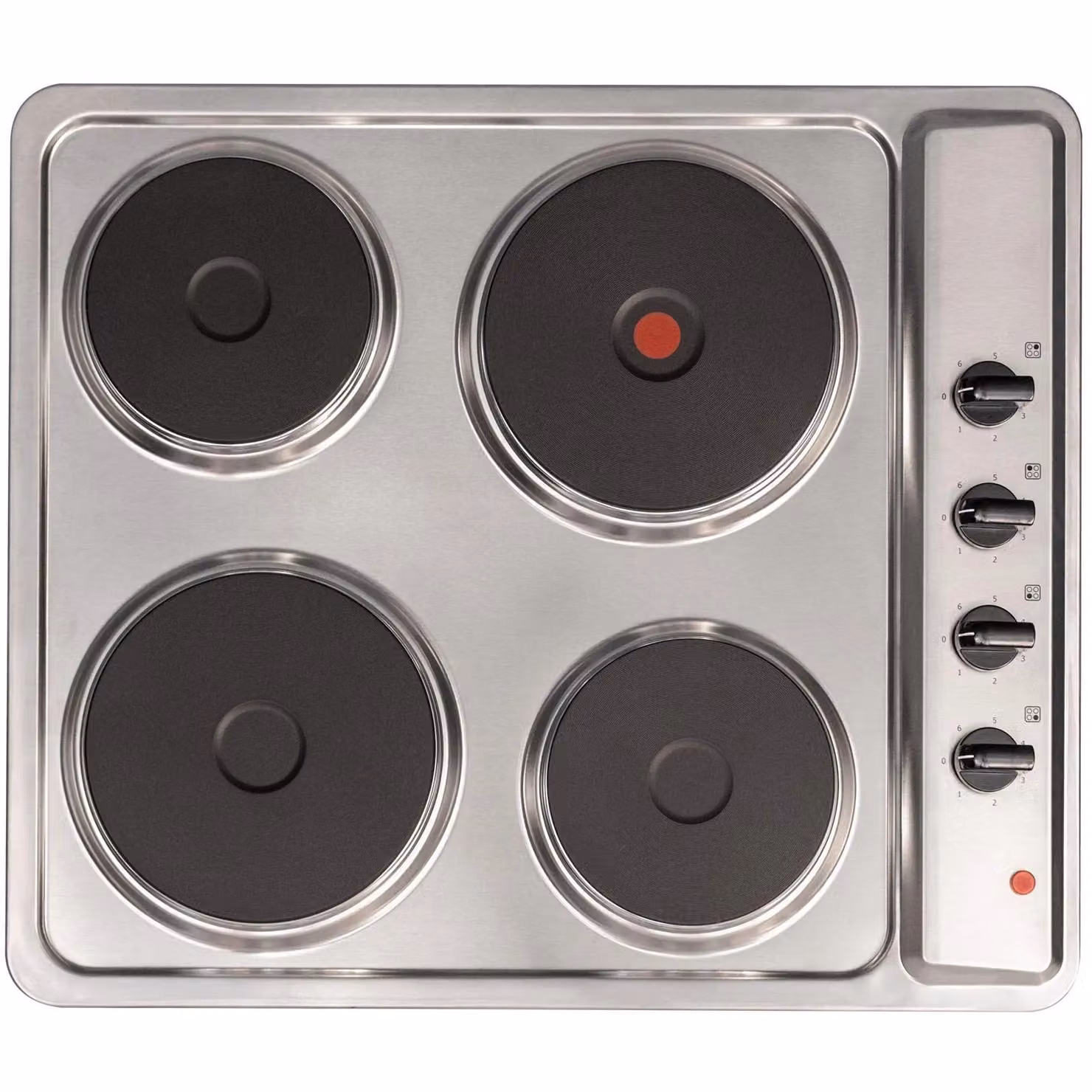 SIA PHP601SS Silver Stainless Steel 4 Zone Electric Solid Plate Built-in Hob, Width: 60 cm – 4