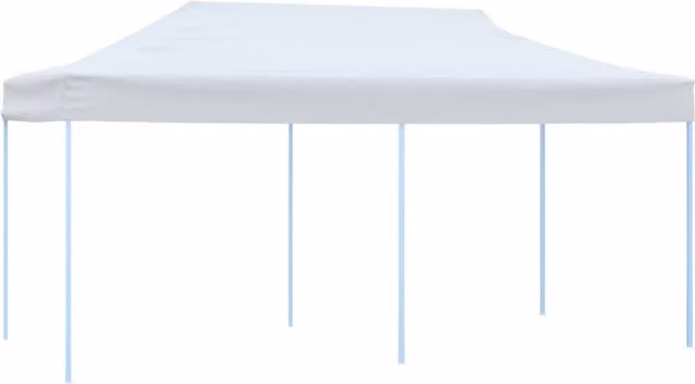 Berkfield Home Full Folding Pop-up Party Tent with Sidewalls, White Steel, W: 6 m, D: 3 m