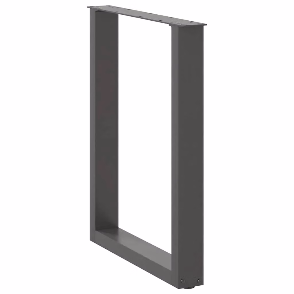 Berkfield Home U-Shaped Steel Coffee Table Legs, 2 Pieces, Anthracite Black, H: 70-73 cm x W: 70 cm – 3