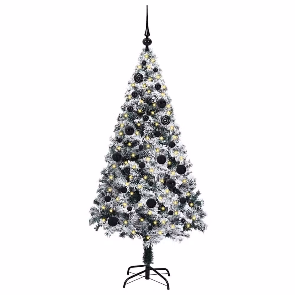 Berkfield Home Artificial Green Christmas Tree with 150 LEDs and Stand, Height: 150 cm – 3