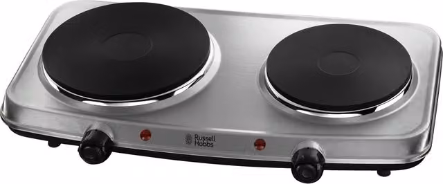 Russell Hobbs Silver Stainless Steel Cast Radiant Mini Hotplate