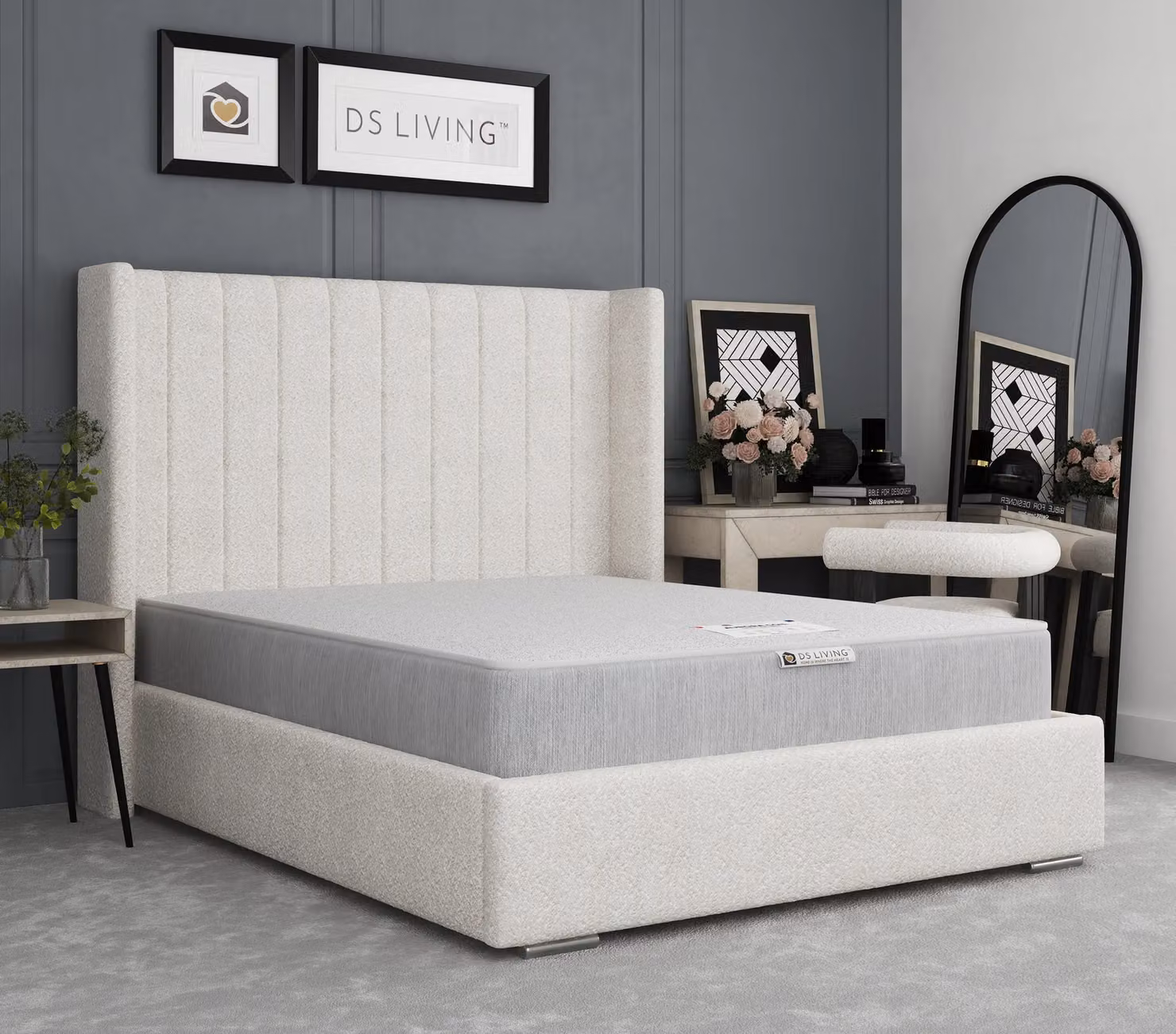 DS Living Aurora Ortho Support Bonell Spring Mattress in Grey, W/D/H: 90 x 190 cm – 4