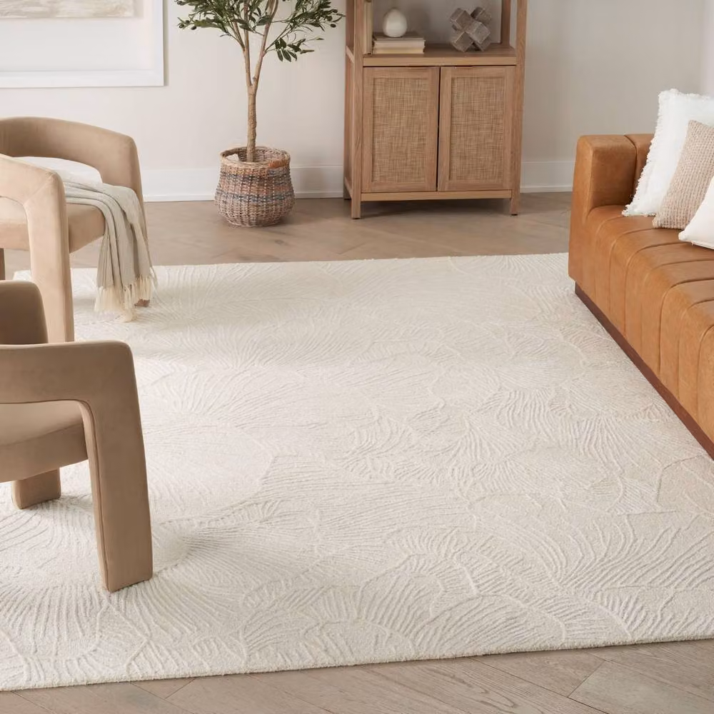 The Rug Shop UK Cream Modern Abstract Rectangular Rug, W: 250 cm, D: 350 cm – 3