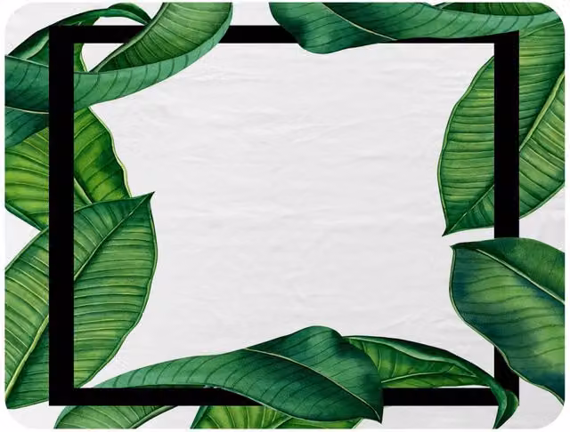 Benjamin Tate Design Botanical and Black Border Fleece Blanket in Natural, W/D/H: 120 x 150 cm – 2