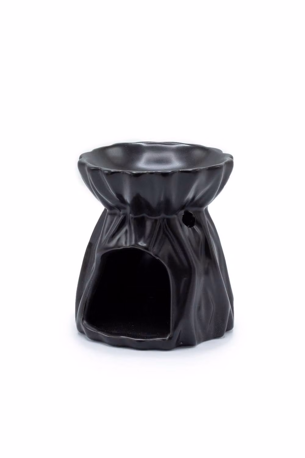 KDMD Black Geometric Ceramic Oil Burner and Tealight Lamp for Tabletop Decor – 2