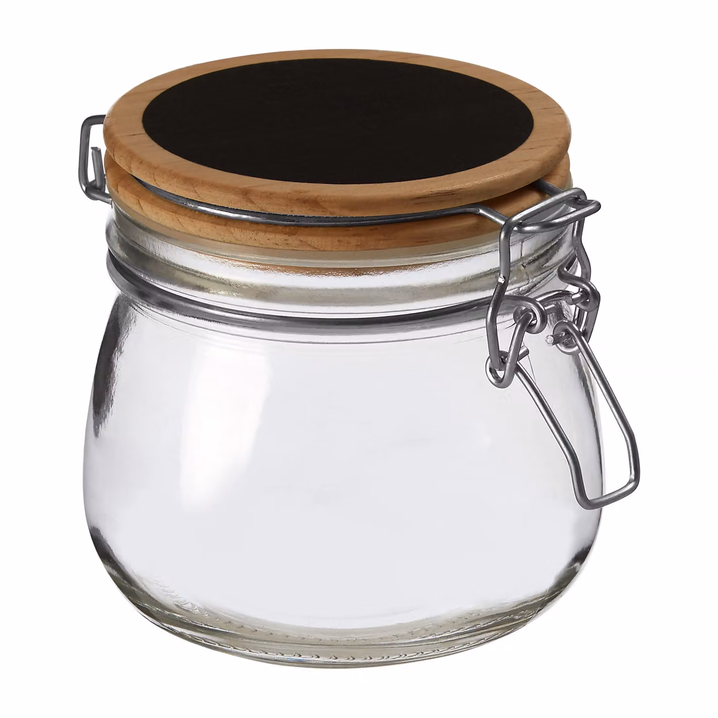 Orsina Airtight Glass Storage Jar with Wooden Lid, Clear, 500 ml – 3