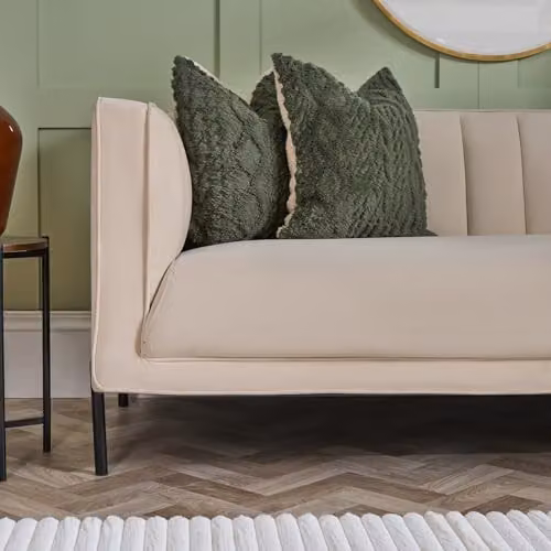 OHS 2 Pack Cable Knit Square Cushion Covers in Green, 45 x 45 cm – 2