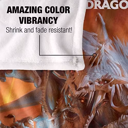 LOGOVISION Dungeons and Dragons Player's Handbook Art Super Soft Fleece Throw Blanket, Multicolour, W/D/H: 152 x 127 cm – 3