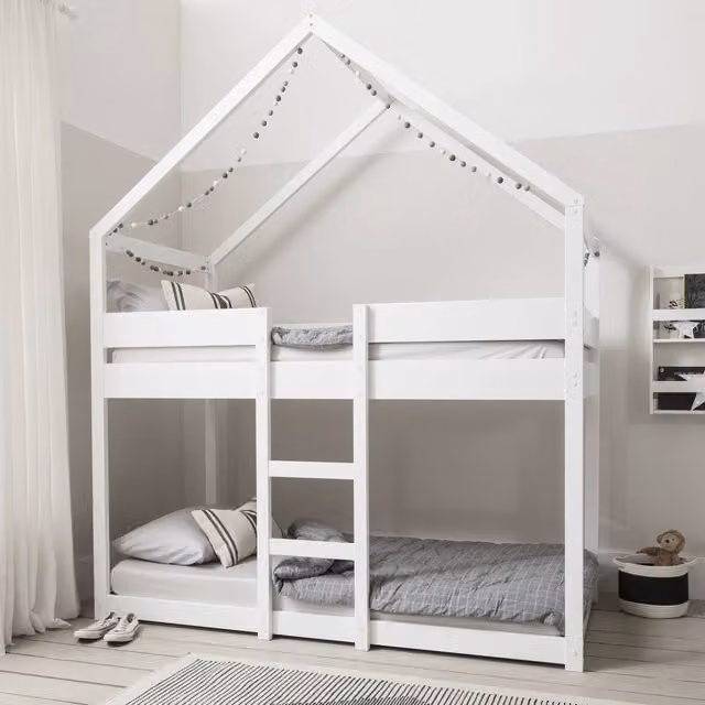 Nöa and Nani Sofie Single Bunk Bed House Cabin in White