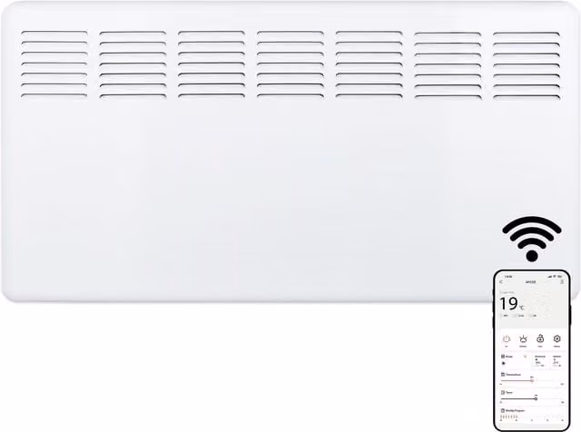 MYLEK Smart App Wifi Electric Panel Heater, 2kW Convector, White