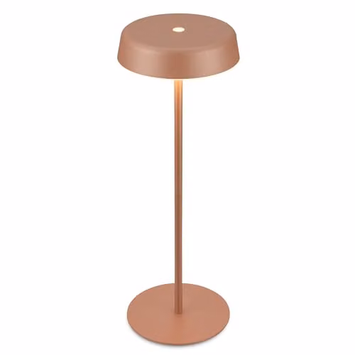 Briloner Rechargeable LED Table Lamp with Touch Dimming, Warm White Light, IP44 Waterproof, Brown, H 36.5 cm x W 13 cm x D 13 cm – 1
