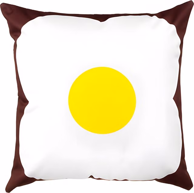 Gardenista Water Resistant Outdoor Printed Square Scatter Cushion in Yellow and White