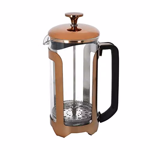 La Cafetiere Roma Stainless Steel French Press Coffee Maker, Copper and Silver, 0.95 l
