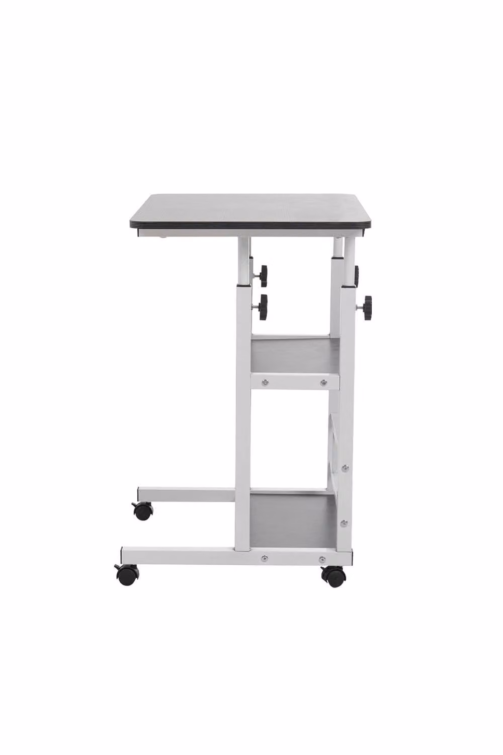 Garden Sanctuary Height Adjustable Mobile Overbed Desk with Wheels in Dark Grey – 3
