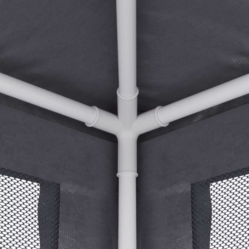 Berkfield Home Party Tent with 4 Mesh Sidewalls, Anthracite and Black, W/D: 2.5 x 2.5 m – 5