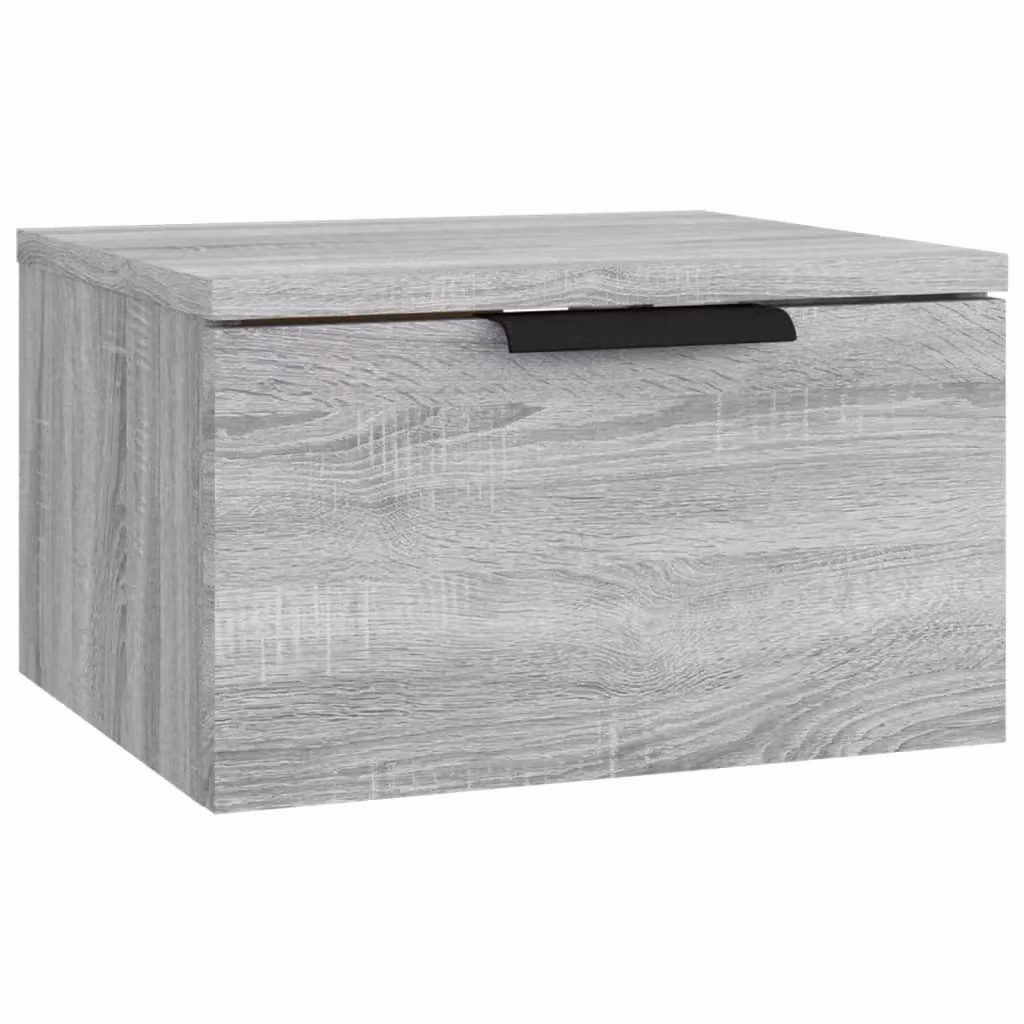 Berkfield Home Wall-mounted Bedside Cabinet in Grey Sonoma, W/D/H: 34 x 30 x 20 cm – 2