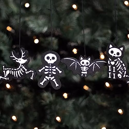 KDMD Set of 4 Black Reindeer Hanging Animal Ornaments – 3