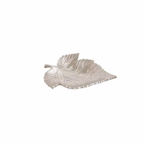 Melody Maison Silver Leaf Metal Trinket Tray Dish W/D/H: 22.0 x 18.0 x 5.0 cm – 2