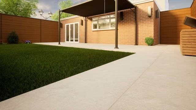 PBSL Group Astor Grey Porcelain Paving, Pack of 2, W: 60 cm, D: 60 cm, H: 2 cm
