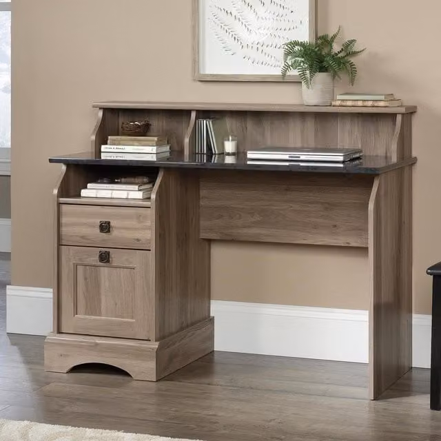 Teknik Country House Writing Desk in Brown Oak Finish – 1