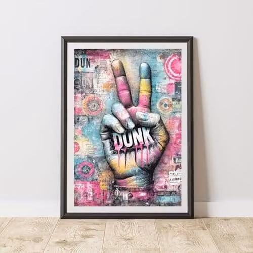 60 Second Makeover Dunk Graffiti Print Urban Street Art Paper Poster, Multicolour, A4