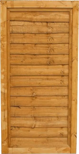 Forest Garden Brown Wood Lap Gate, Height: 183 cm