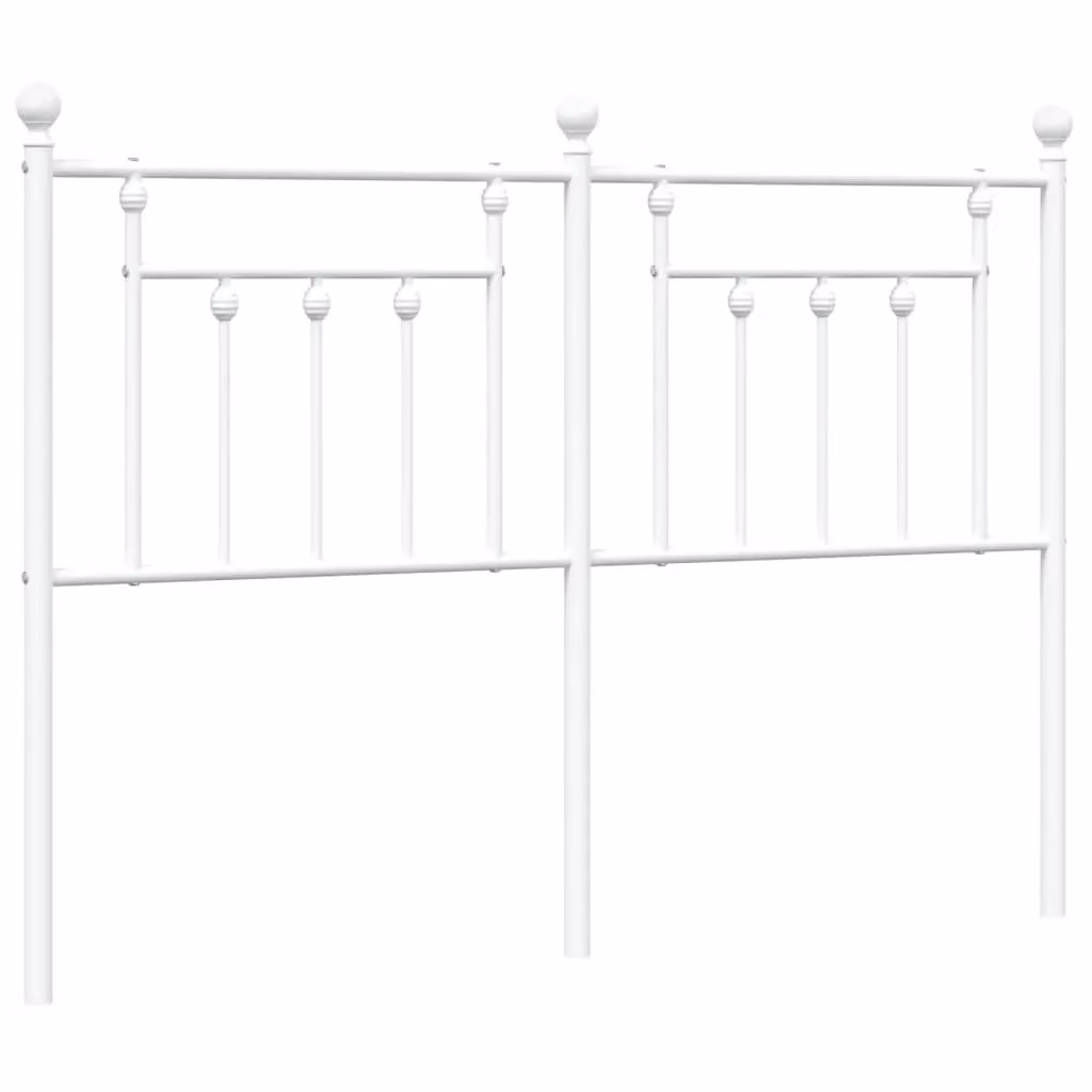 Berkfield Home Classic Metal Headboard in White, 150 cm – 2