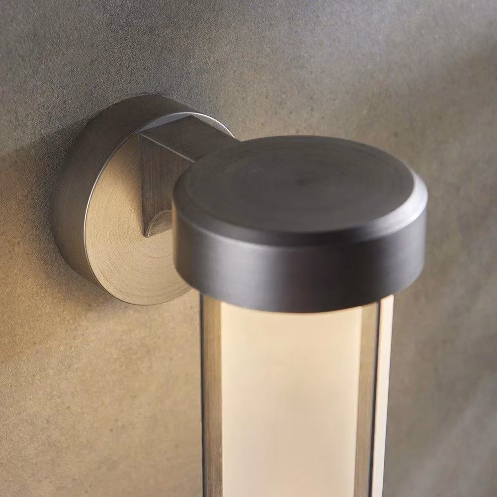 Netlighting BENEVENTO Contemporary Outdoor LED Glass Wall Lamp in Metallic Silver – 3