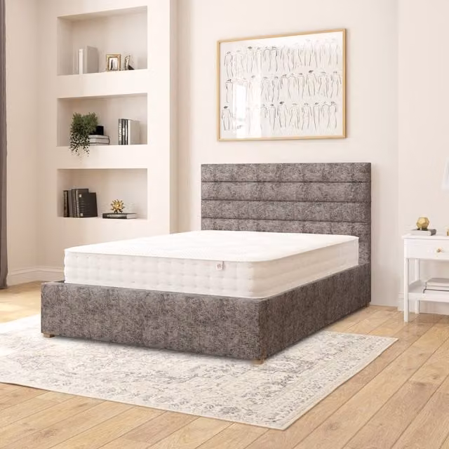 Aspire Kelly Fabric Ottoman Storage Bed in Anthracite Grey, W: 140 cm, L: 200 cm