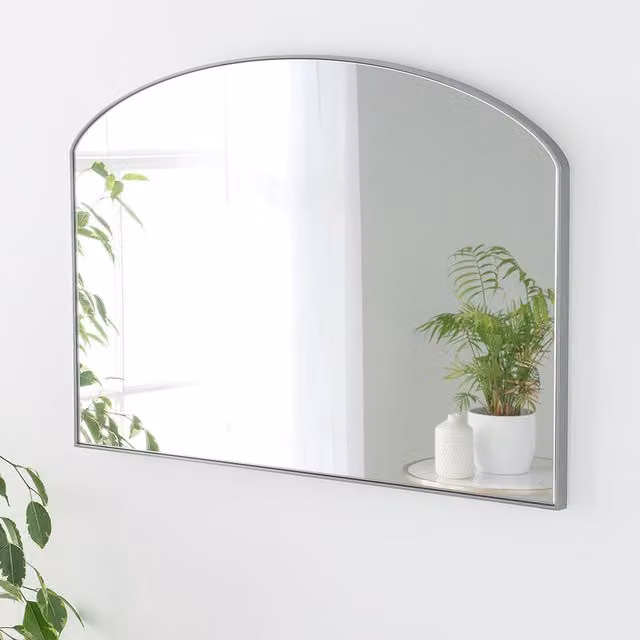 Yearn Mini Mantle Wall Mirror in Silver