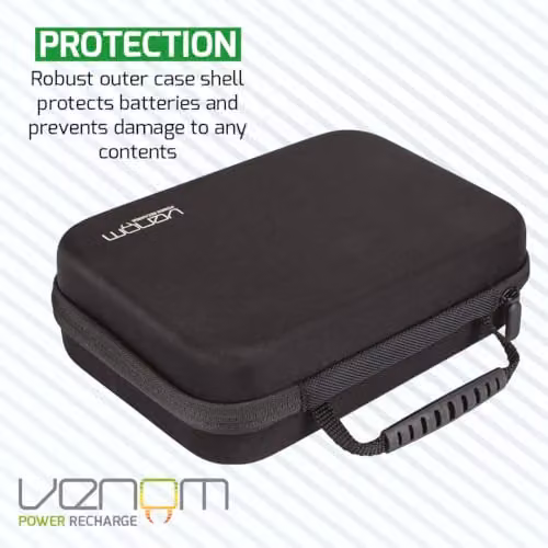 Venom Battery Storage Organiser Case with Charge Tester in Black – 5