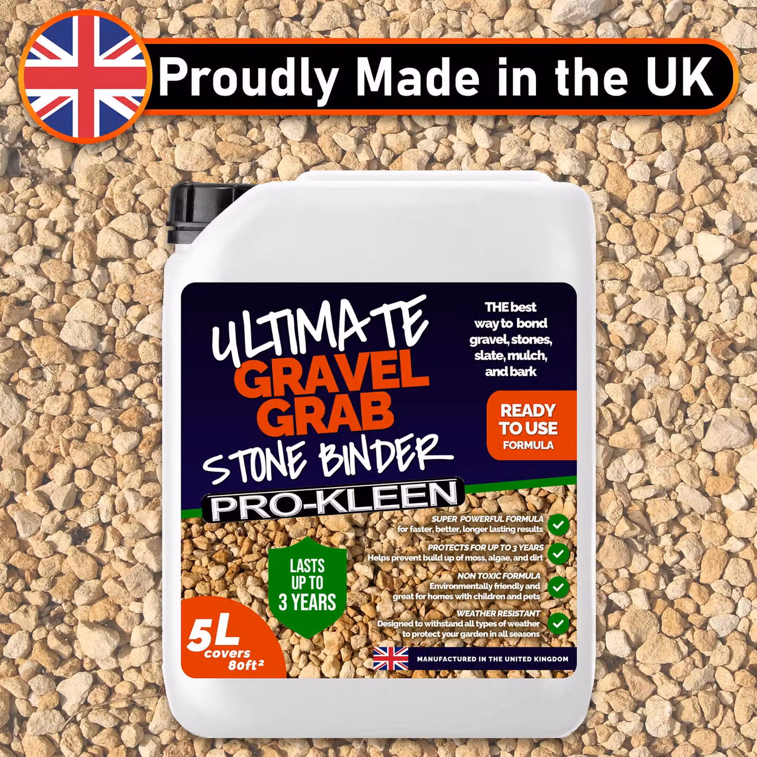 ProKleen Ultimate Gravel Grab for Gravel, Stone, Slate and Mulch, 10L, Clear – 9