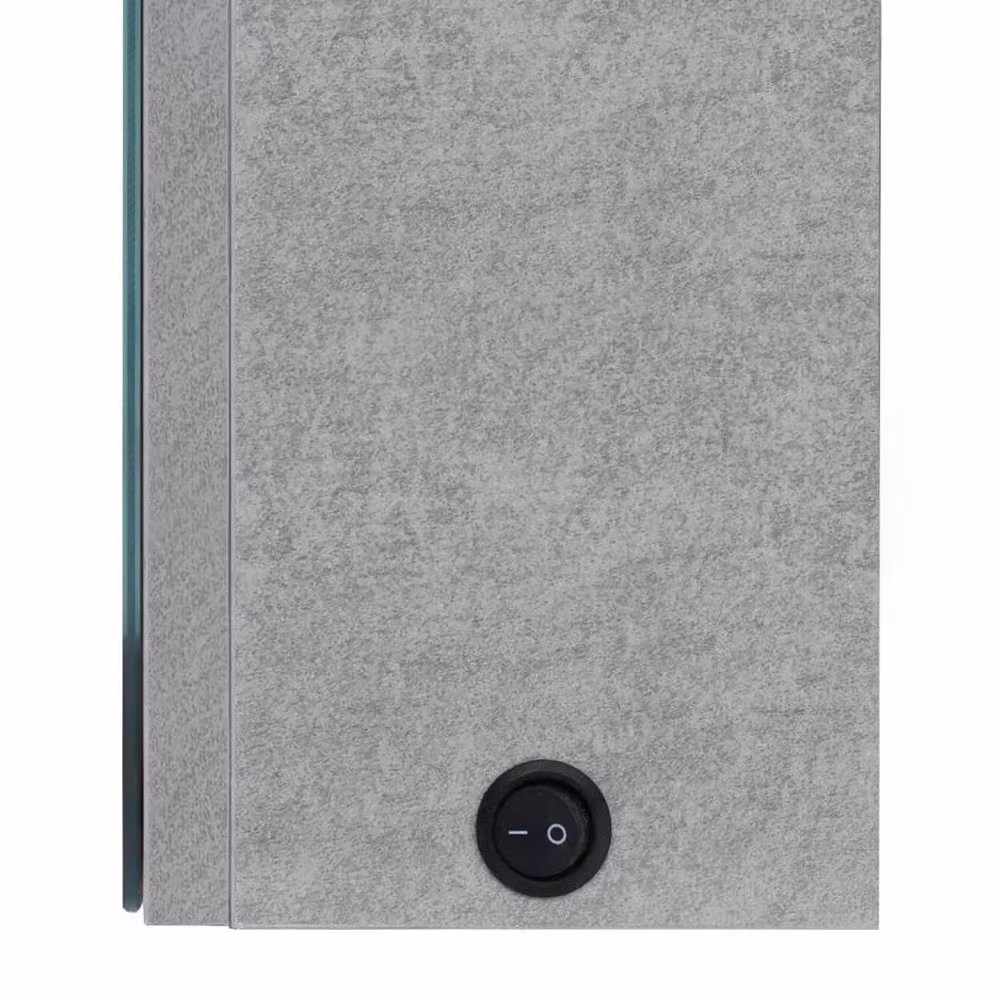 Berkfield Home LED Bathroom Mirror Cabinet in Concrete Grey, W/D/H: 80 x 12 x 68 cm – 4