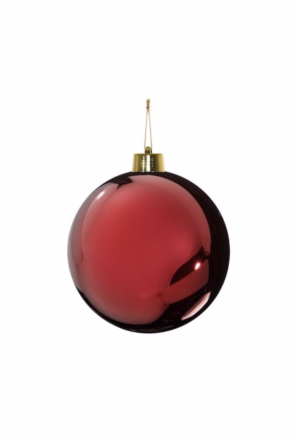 KDMD Burgundy Shiny Shatterproof Round Christmas Bauble, Diameter: 20 cm – 2