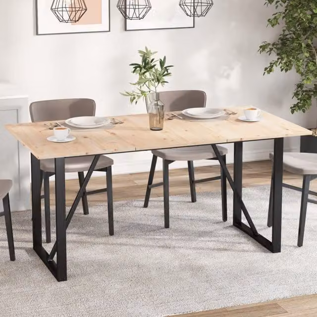 Berkfield Home Set of 3 Rectangular Solid Wood Pine Table Tops, Brown, W: 80 cm, D: 53 cm, H: 1.7 cm