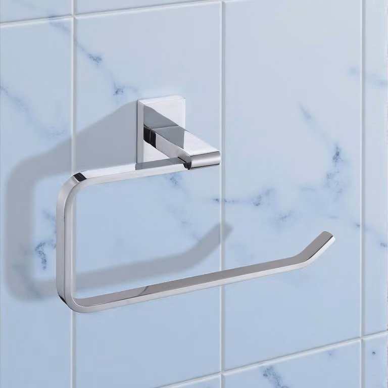 Showerdrape Unity 4 Piece Wall Mounted Bathroom Accessory Set in Silver Stainless Steel