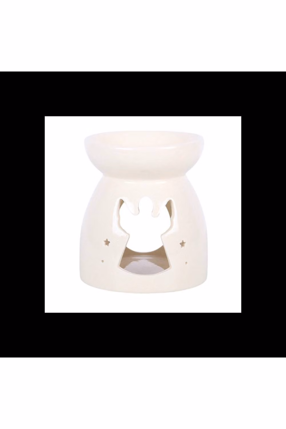 KDMD Angel Cut Out Ceramic Oil Burner and Wax Warmer in White – 2