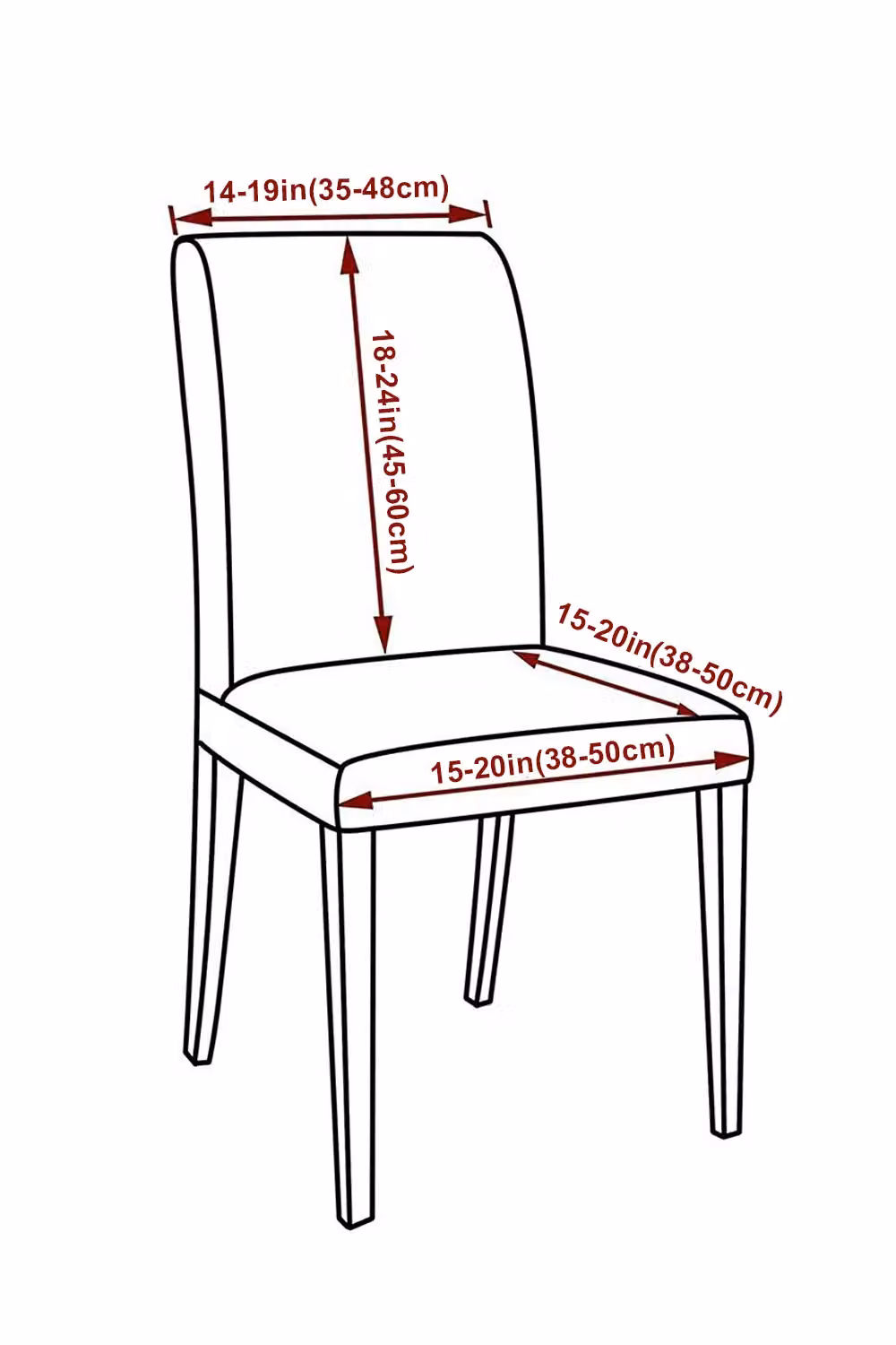 Neel Blue Short Spandex Dining Chair Slipcover with Reindeer and Snowflakes Graphic in Blue – 2