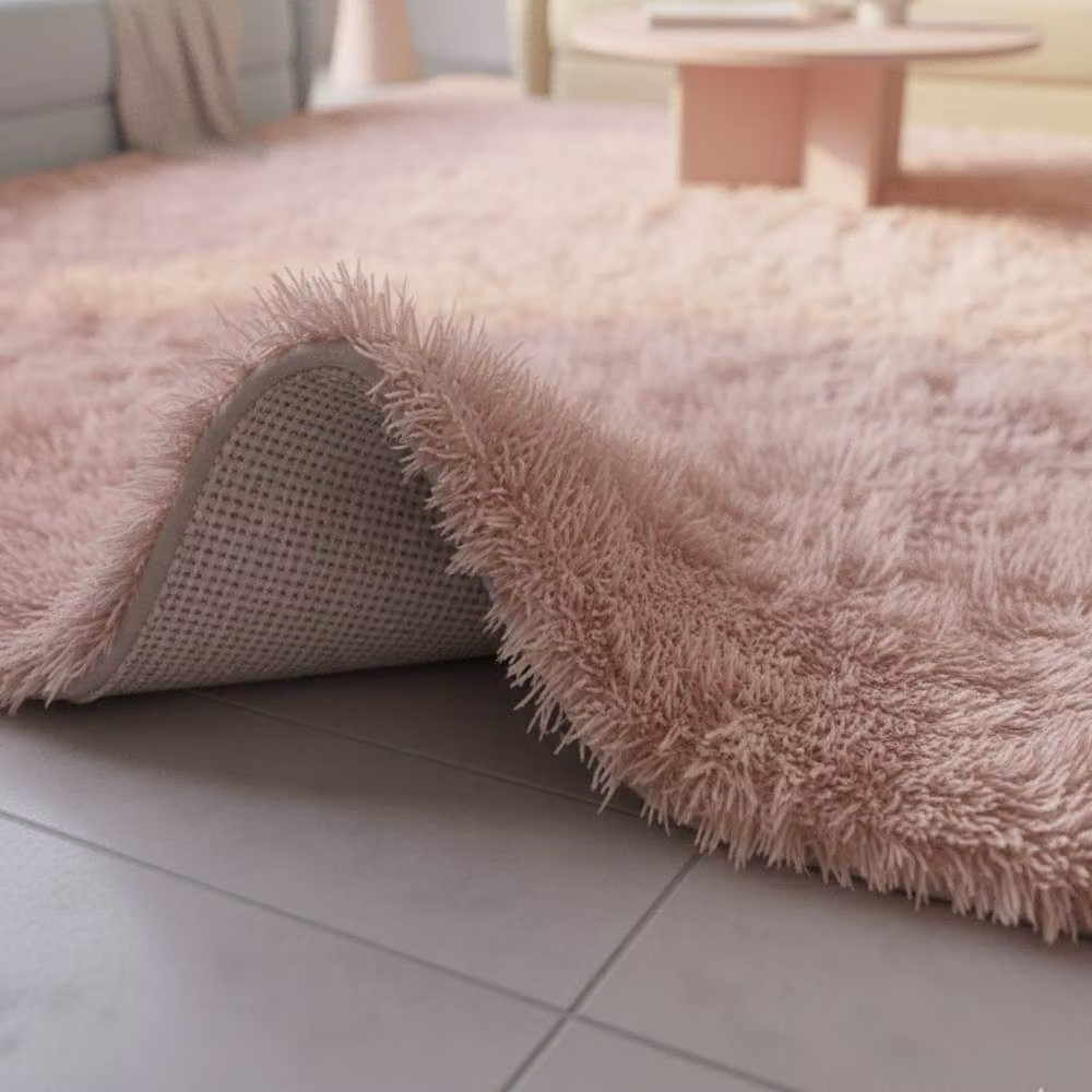 Snug City Pink Shaggy Fluffy Plush Modern Non-Slip Reversible Floor Rug W: 120 cm, D: 170 cm – 2
