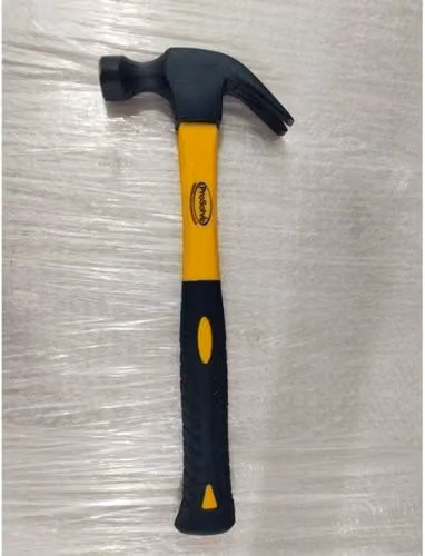 ProSolve 16oz Fibreglass Claw Hammer with Forged Steel Head in Yellow