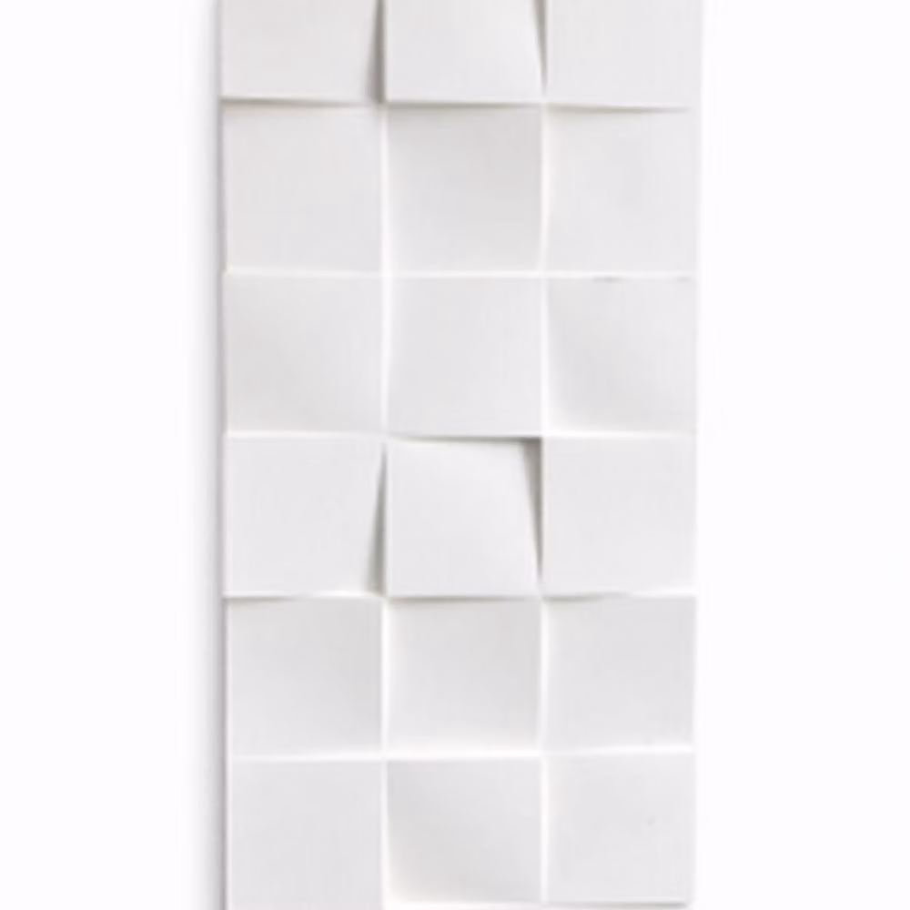 ENER-J 3D Cubic Jade White Hard PU Wall Panels, Pack of 2, W: 107 cm, H: 46 cm, D: 2.5 cm – 2