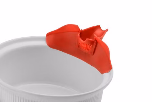 Orsina Red Silicone Heat Resistant Grease Pouring Spout, Dishwasher Safe – 6