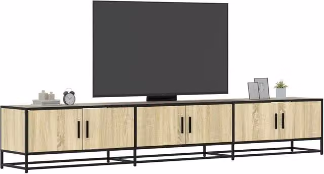 Berkfield Home TV Cabinet in Sonoma Oak Brown, W/D/H: 240 x 35 x 41 cm