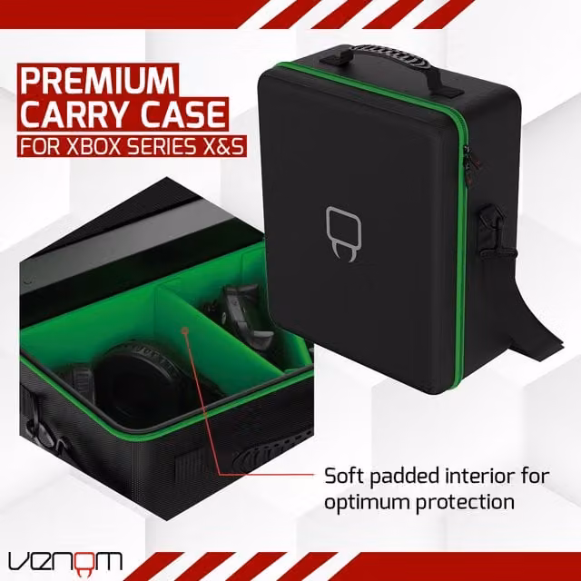 Venom Series X Deluxe Console Carry Case in Black for Xbox Series X and Xbox Series S